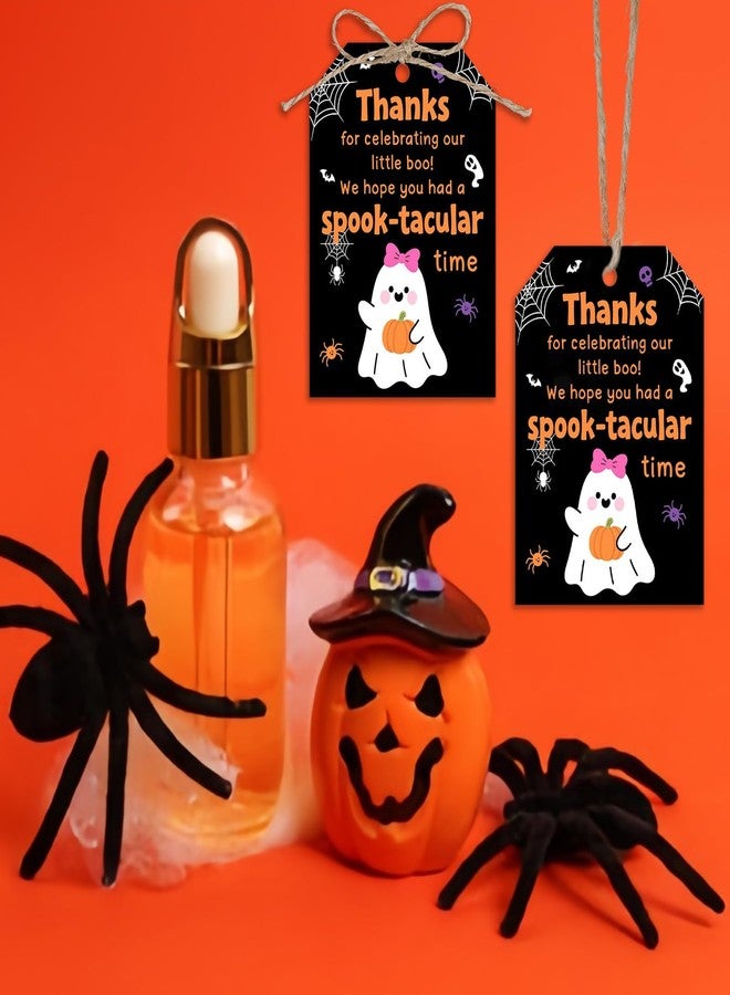 Fleure Esme 50 Pcs Halloween Tags with String for Treat Bags – You've Been Booed Gift Tags, Little Boo Thank You Tag, Ghost Favor Tags for Candy Bags, Baby Shower Favors,Halloween Party Supplies - Image 5